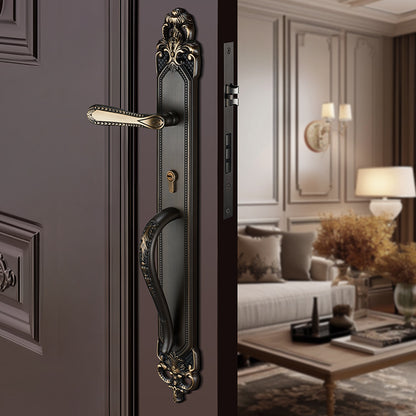 Brass door lock door lock handle