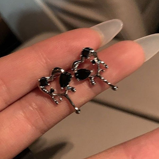 Zircon Love Stud Earrings