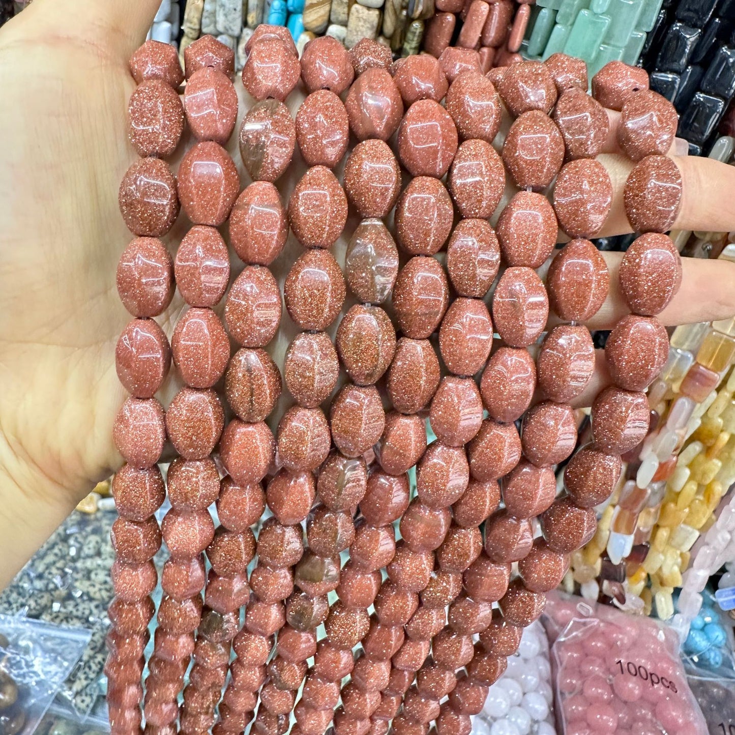 Cristal 28pcs contas de arroz hexagonais 10*14MM contas soltas 