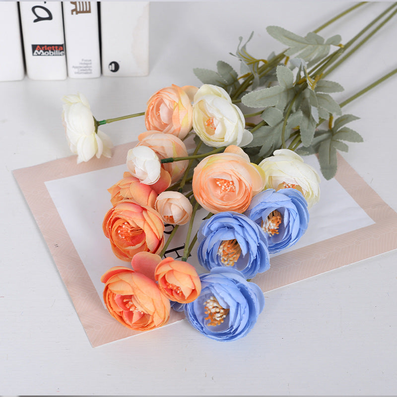 Artificial flower four-headed tea flower lotus