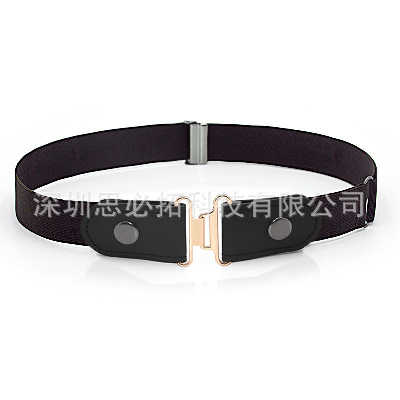 Braided leather button belt