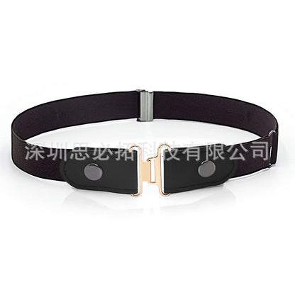 Braided leather button belt