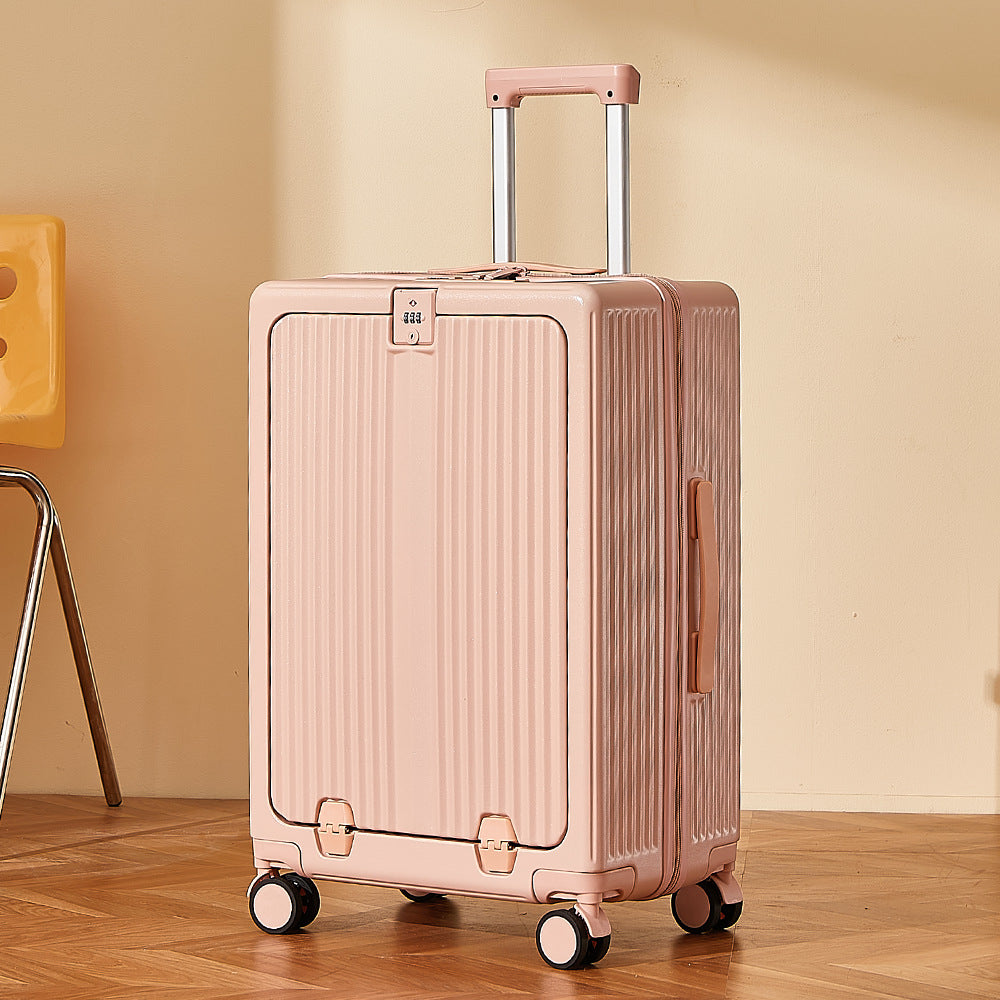 Front opening multi-function suitcase