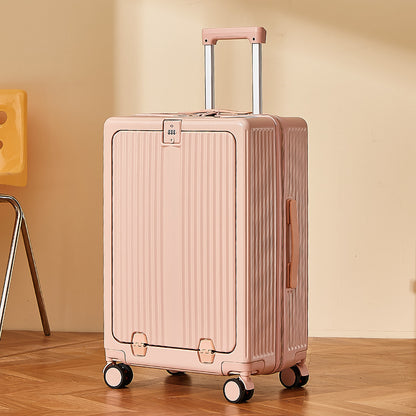 Front opening multi-function suitcase