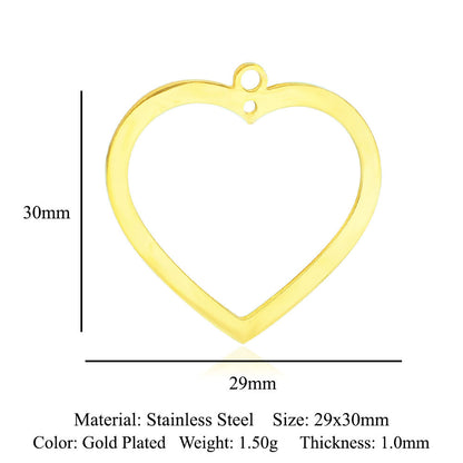 Paquete de 5 unidades, colgante de acero de titanio con diamantes de amor, colgante de huella digital. 