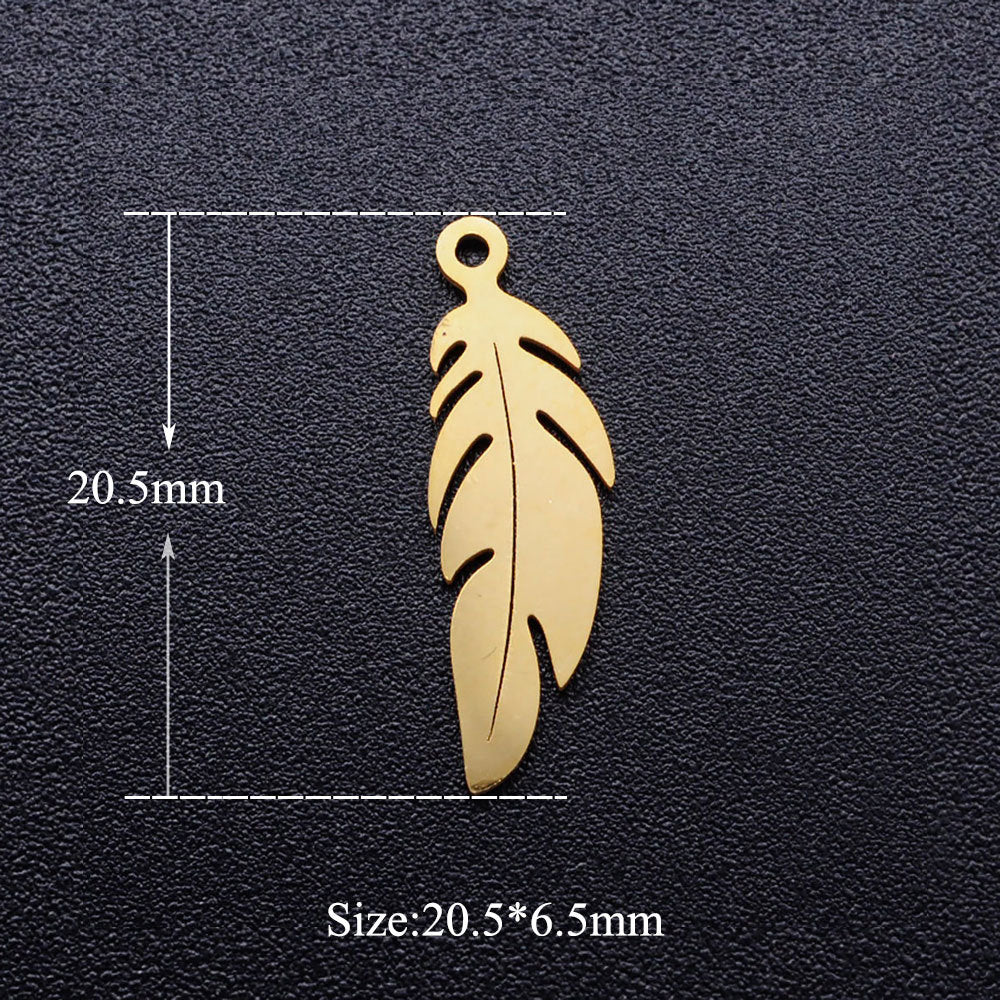 5 pcs/bag Coconut Tree Christmas Tree Titanium Steel Pendant