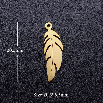 5 pcs/bag Coconut Tree Christmas Tree Titanium Steel Pendant