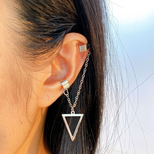 Punk Triangle Chain Ear Clip
