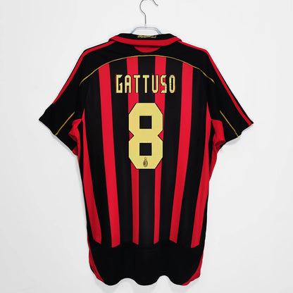 Camiseta retro de manga corta de local y visitante del AC Milan 06-07 