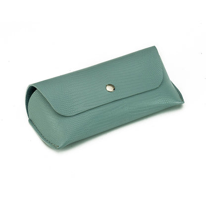 Estuche portátil de cuero de primera calidad para gafas 
