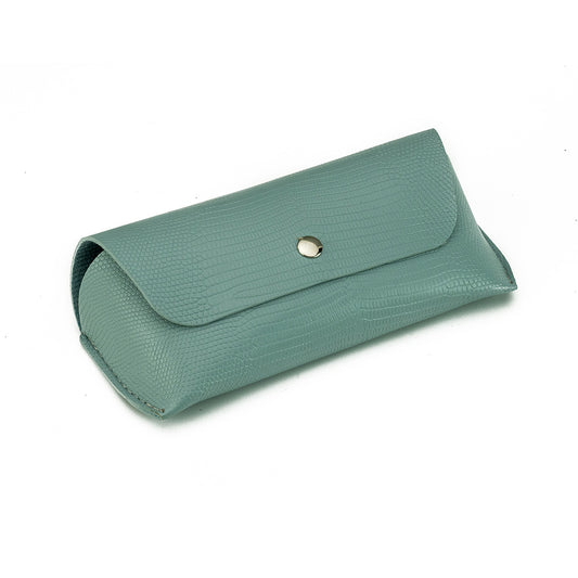 Estuche portátil de cuero de primera calidad para gafas 