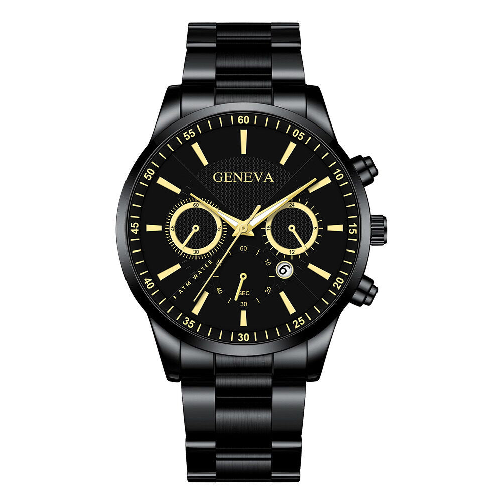 Calendar quartz watch for men