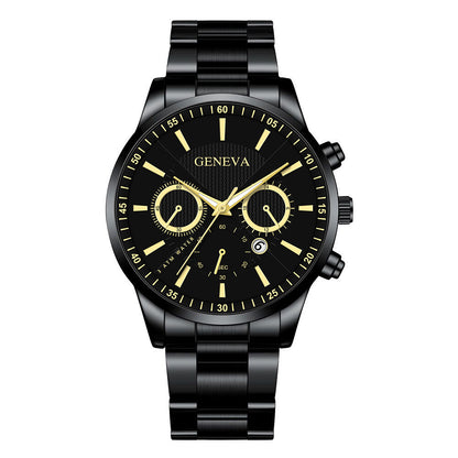 Calendar quartz watch for men