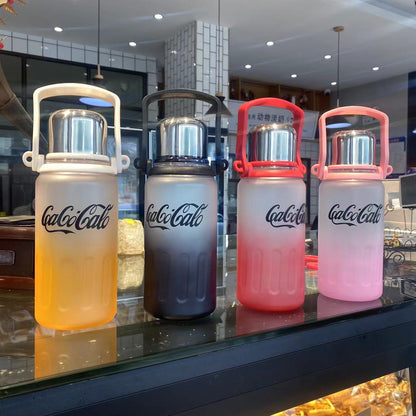 Taza plástica material de la PC con la manija, botella de agua de la pendiente 