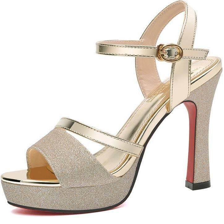 Waterproof table fashion high heels