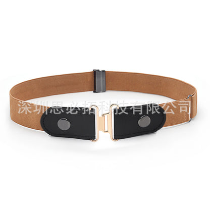 Braided leather button belt