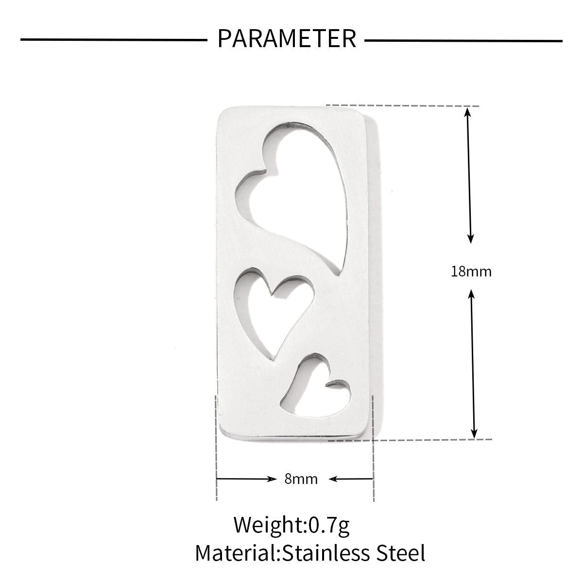 20 pcs/pack love star round titanium steel DIY pendant