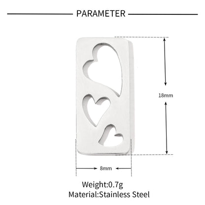 20 pcs/pack love star round titanium steel DIY pendant