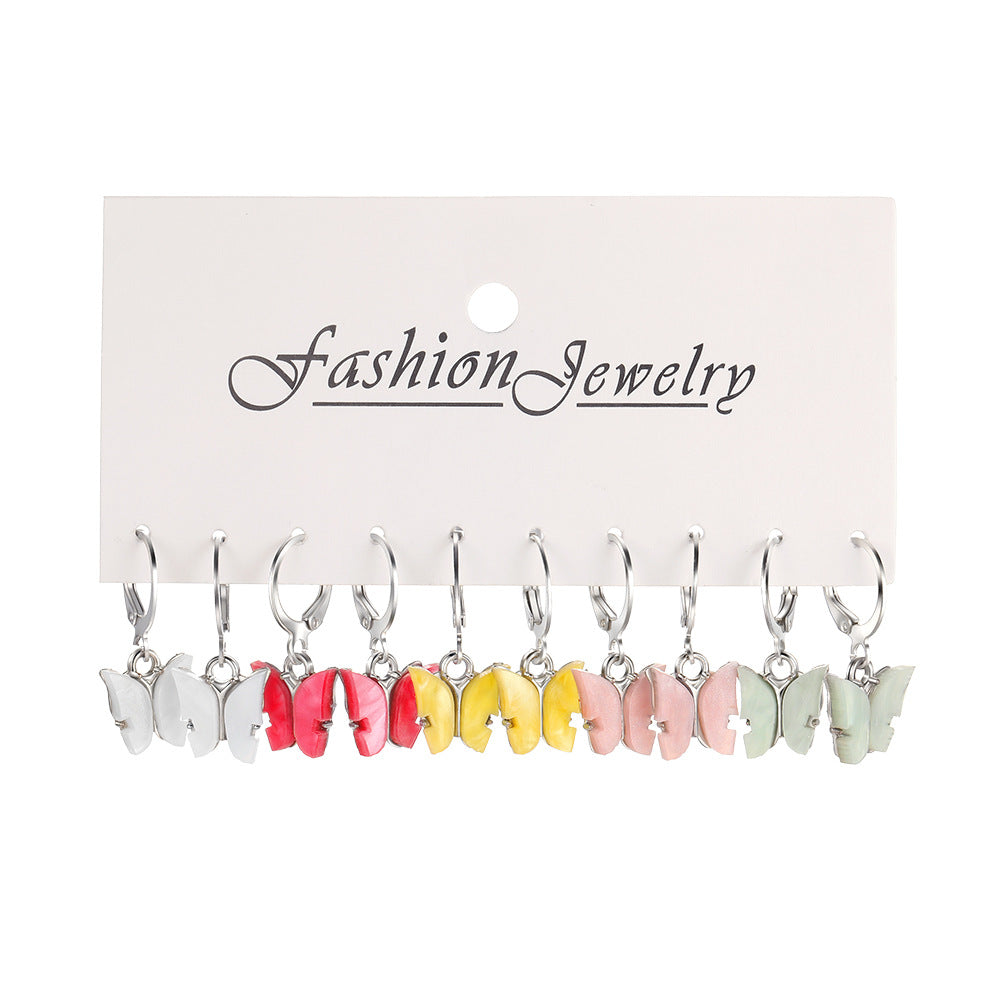 5-Piece Butterfly Earring Set