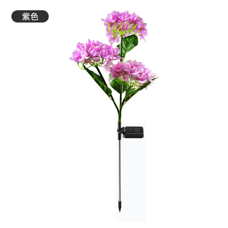 Solar hydrangea lamp ambient light