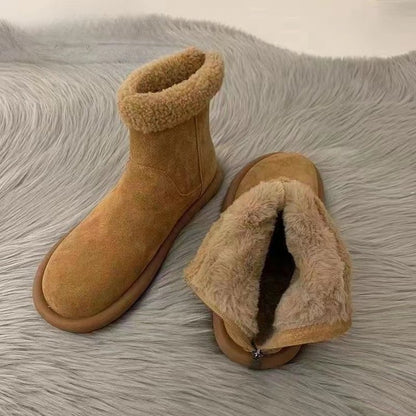 Short suede thermal shoes