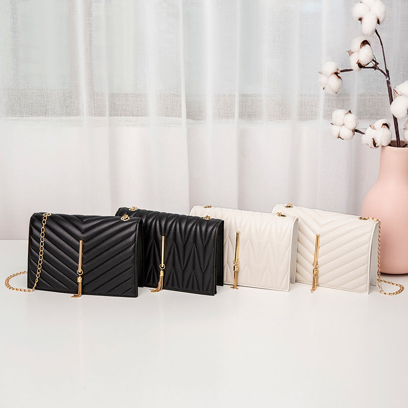 V pattern pressure grid pillow bag