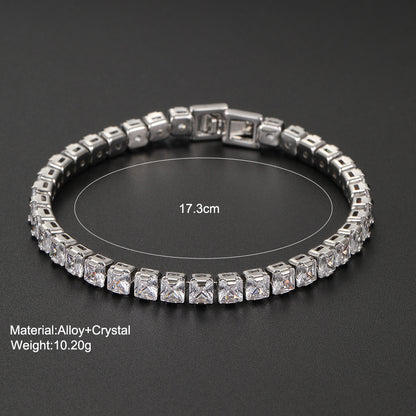 High-grade silver zircon bracelet