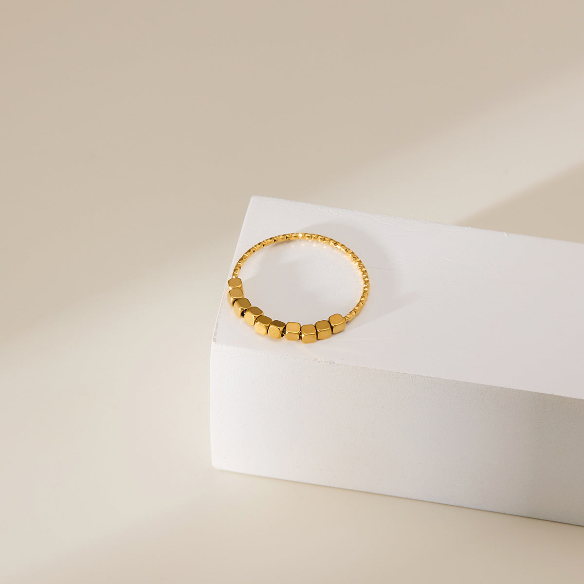 Compact Titanium Steel Mini Charms — Hexagon, Cube & Flower Beads