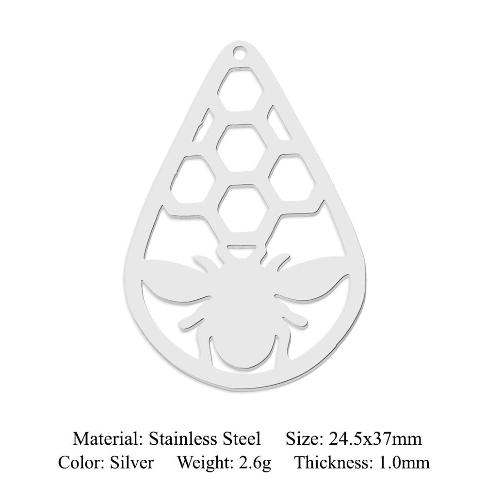 5 pcs/pack Hummingbird Moth Titanium Steel Pendant