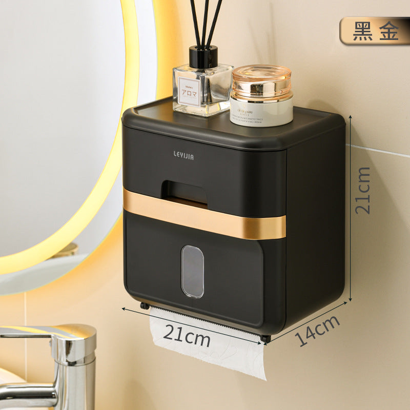 Cream Wall-Mounted Tissue Holder