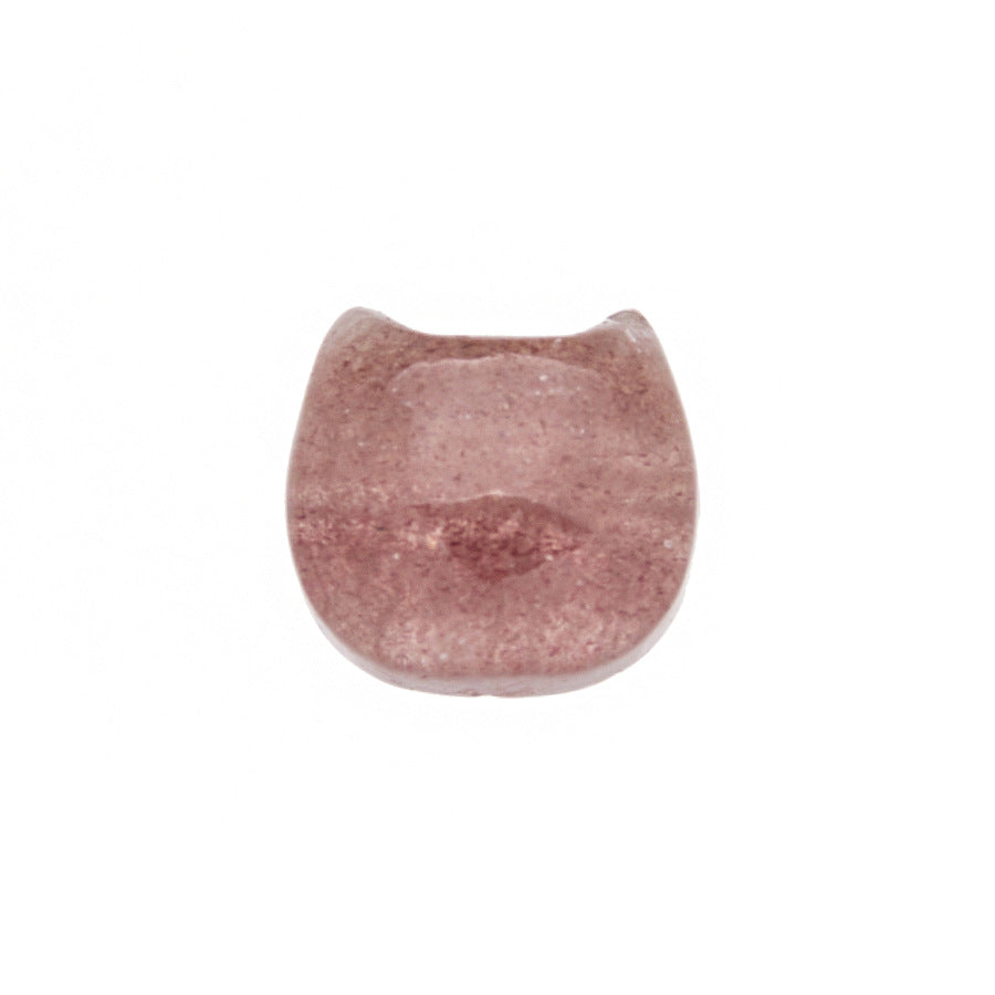 Amethyst Silver Cat Head Crystal Handmade DIY Accessories