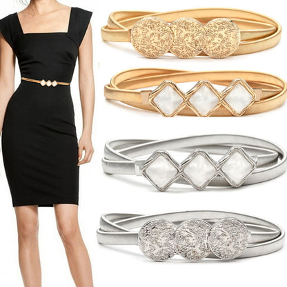 Elastic Metal Belt Gold Waist Chain