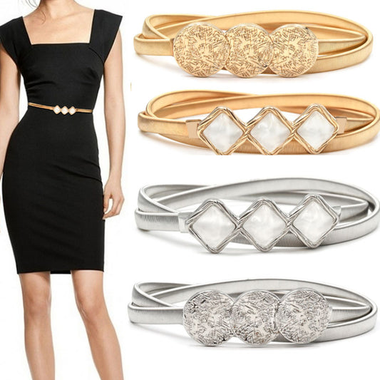 Elastic Metal Belt Gold Waist Chain