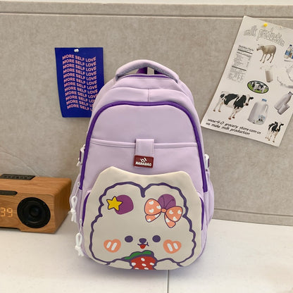 Backpack with cute print and large capacity
