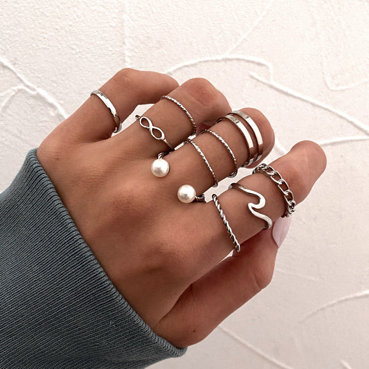 Alloy 10-piece Joint Ring Set