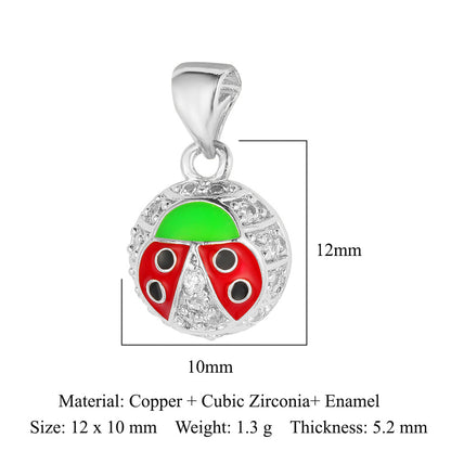 Frog Conch Shell Copper Zircon Pendant