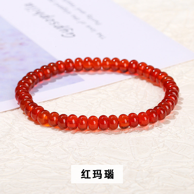 6Mm natural Tianshan Cui abacus bead bracelet.
