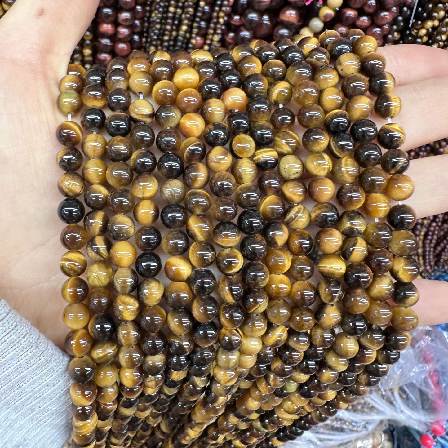 5A tiger eye stone round beads loose beads
