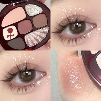 Eight-Color Palette with Glitter and Shimmer