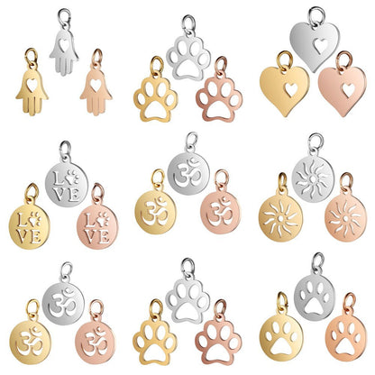 Paquete de 5 colgantes de sol y loto para yoga 