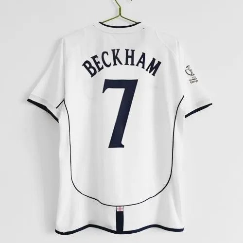 2002 World Cup England 7 Beckham Lampard Owen Home Jersey