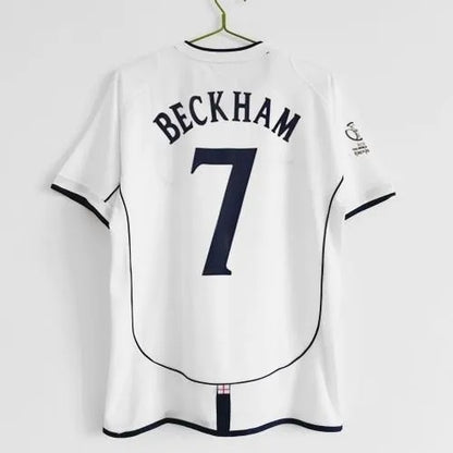 2002 World Cup England 7 Beckham Lampard Owen Home Jersey