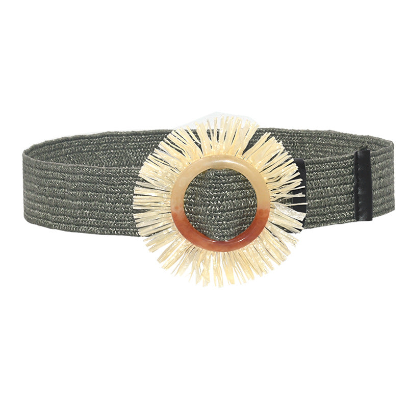 Casual woven belt belt waist seal