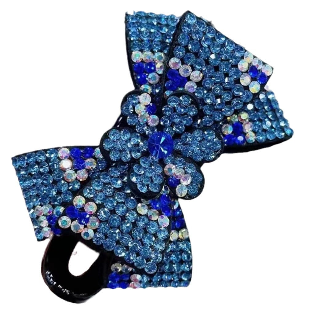 Leopard print butterfly three-tooth grab clip hair accessories