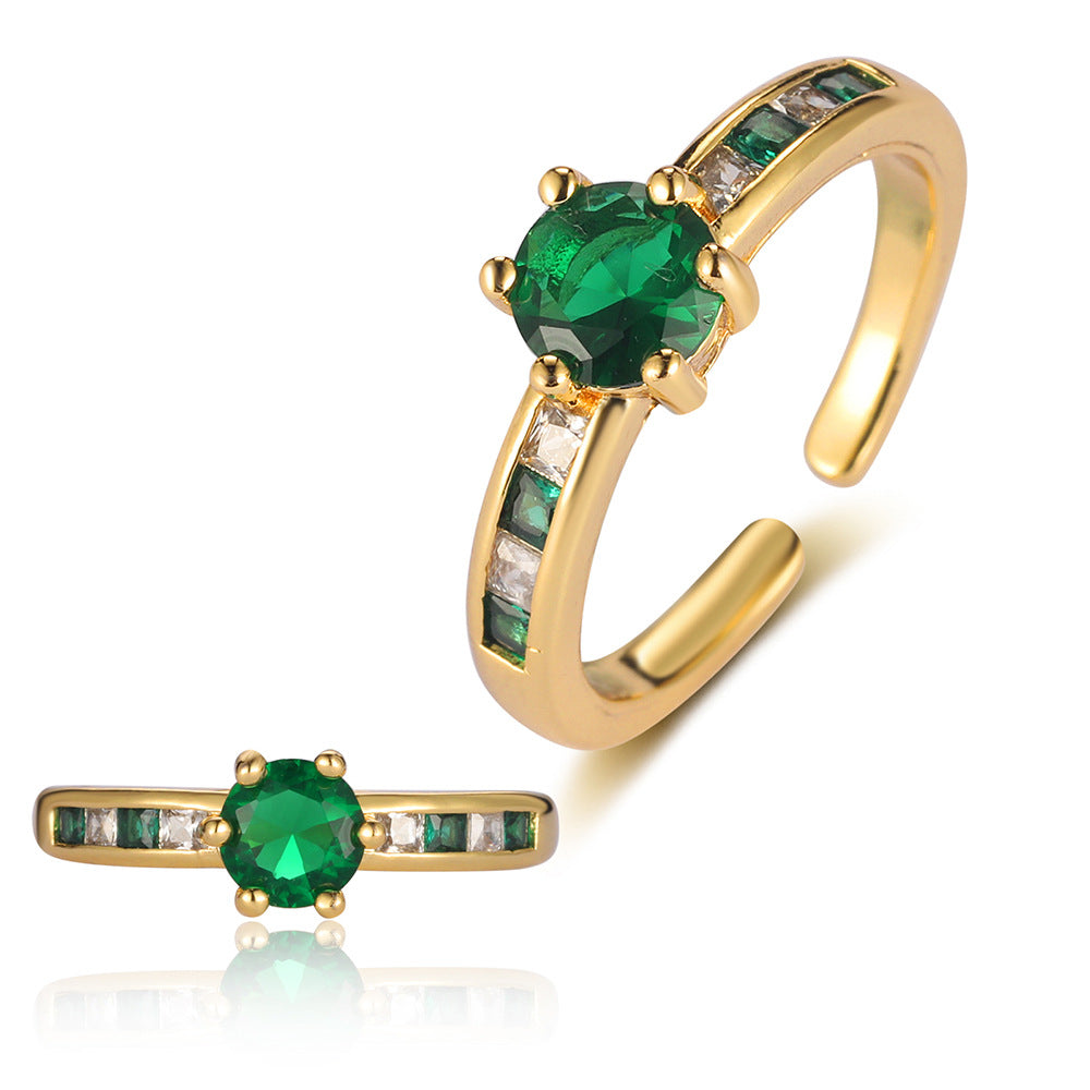 Cross eye zircon ring