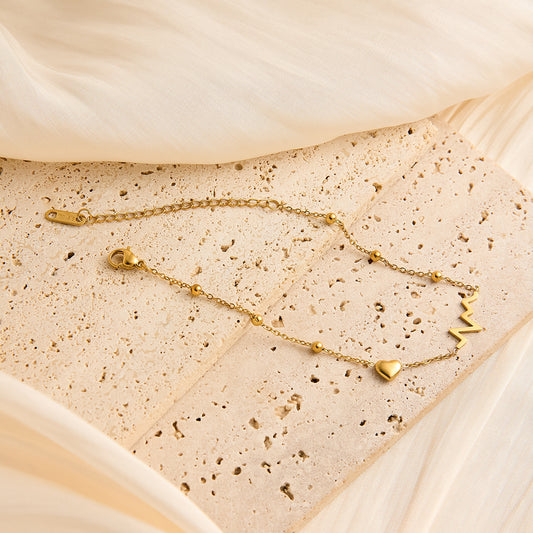 Titanium Steel ECG Love Bracelet