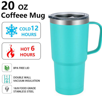 20Oz Stainless Steel Double Layer Vacuum Handle Cup