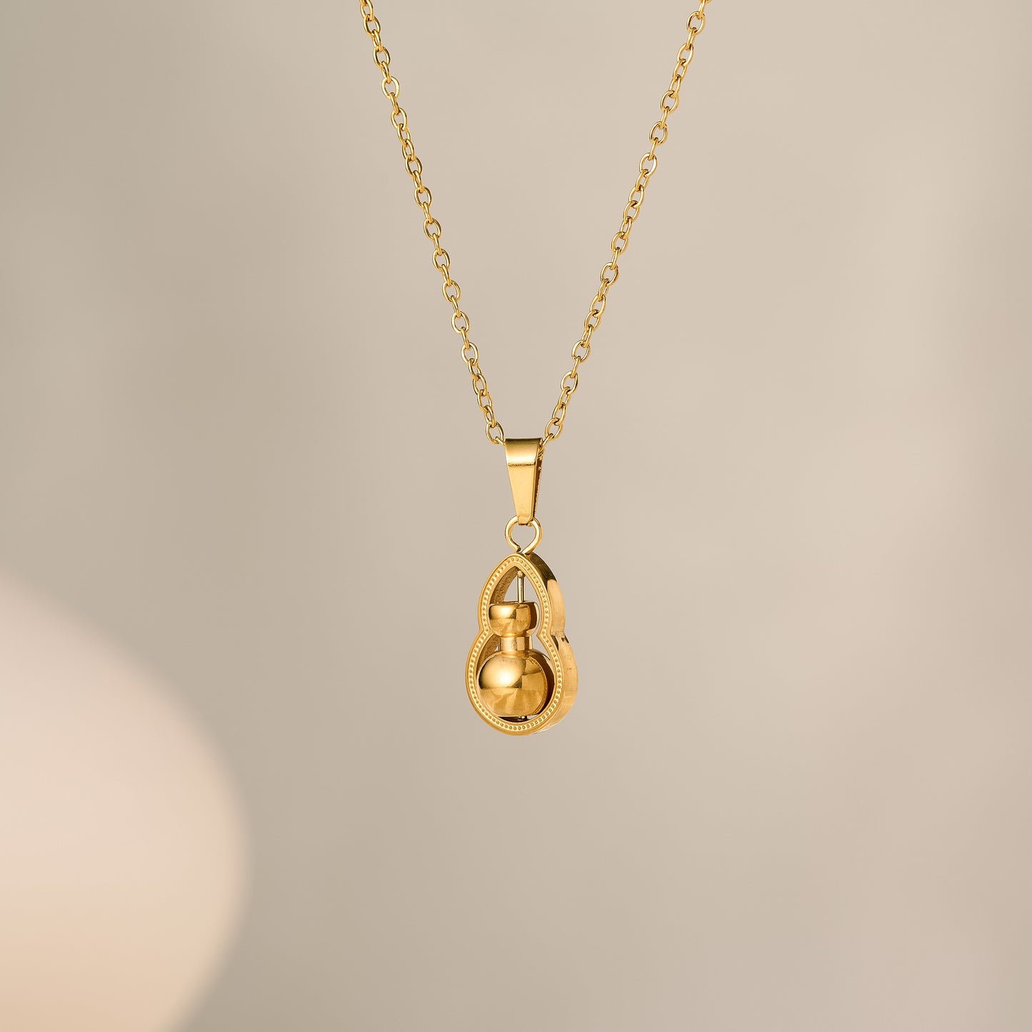 Titanium Steel Gourd Necklace