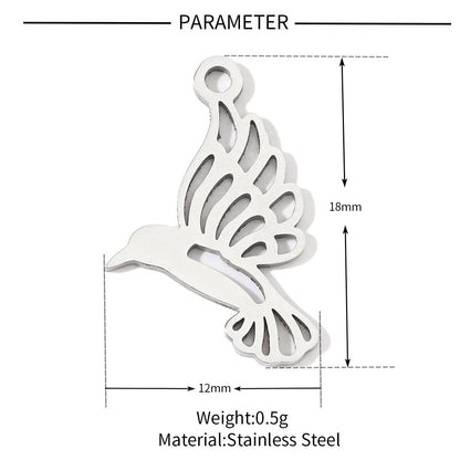 20 pcs/pack frog elephant bat titanium steel DIY pendant