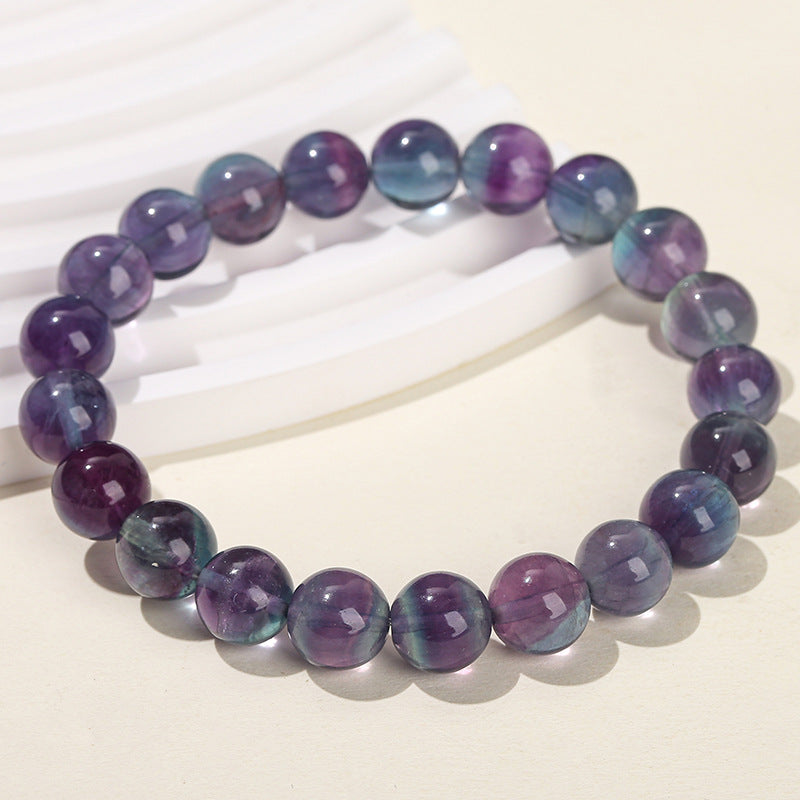 7A Natural Melaleuca Purple Fluorite Bracelet